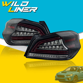 Left+Right Clear Lens LED Tail Lights Rear Lamp For 2014-2021 Subaru WRX & Subaru WRX STI