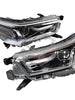 Pair LH+RH Head Light Headlight Front Lamp LED Chrome For Toyota Hilux Ute 2020+ SR5