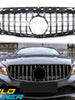 Silver GTR Grille Front Bumper Grill for Mercedes CLA C117 2013-2016 w/o Camera fg20