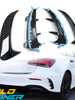 Gloss Black Rear Bumper Vents for Mercedes W177 Sedan A35 AMG 2019-2024