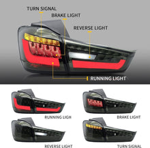 Pair For Mitsubishi ASX 2012-2018 Smoked LED Tail Lights Rear Brake Reverse Lamps L+R