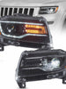 Projector LED Headlights For 2011-2013 Jeep Grand Cherokee W/Blue-Animation