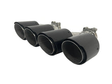 Universal Inlet 65mm Oval Carbon Exhaust Tips Replacement for Mercerdes Audi BMW