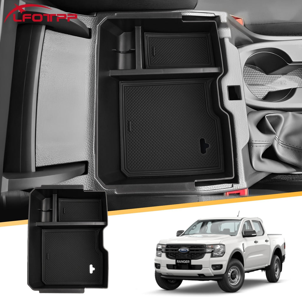Ford Ranger Armrest Storage Center Console Armrest Storage Box - For Ford Ranger XL 2022-2025 ...