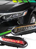 LED Headlights Assembly Left Right Side DRL Smoked for Honda Accord 2018-2022