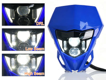LED Headlight w/ Blue Fairing For Yamaha WR250F WR450F 2008-2025 2026 Hi-Lo Beam