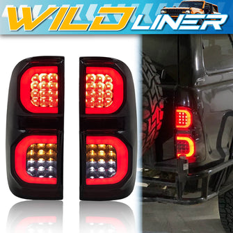 Smoke Black LED Tail Lights Rear Lamps for Toyota Hilux N70 SR SR5 2005-2015