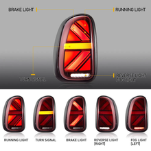 Black-Red LED Tail Lights w/Dynamic Animation For 2010-16 Mini Cooper Countryman R60