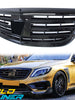 Gloss Black Front Bumper Grille Grill for Mercedes Benz S W222 Sedan 2014-2020 fg249