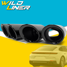 Gloss Black Exhaust Tips Tailpipe For 2017-2022 Porsche Panamera 971 et158