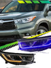 LED Headlights Assembly for Toyota Highlander 2014-2016 Lens Projector