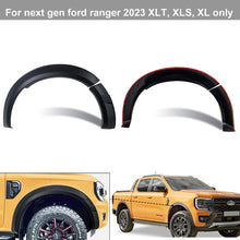 4pcs Front Fender Flares For 2022-2024 Ford Ranger PY Next Gen Matte Black Front Wheel Arch Trim w/o Sensor Cutout