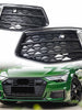 Pair Front Bumper Fog Light Grille Covers Audi A6 C8 Non-S-Line 2019-2025