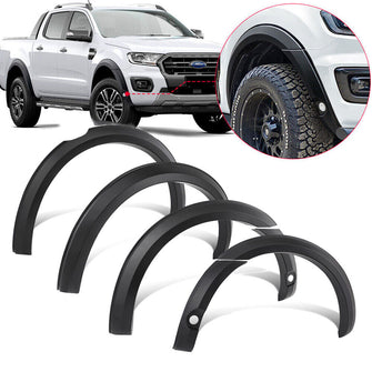 6x Slim Fender Flares Matte Black Guard For Ford Ranger PX3 MK3 2019-2022 Wildtrak