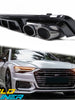 Glossy Black Rear Diffuser + Exhaust Tips for Audi A6 C8 S6 Sline 2019-2023 di92