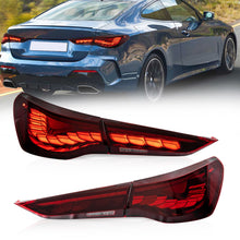 Red OLED Tail Lights Fit 2020-2024 BMW 4 Series G22 G23 G26 W/Sequential Signals