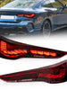 Red OLED Tail Lights Fit 2020-2024 BMW 4 Series G22 G23 G26 W/Sequential Signals