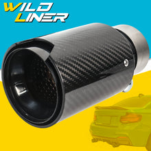 1 Piece Carbon fiber Exhaust Tips 65mm Inlet Muffler Pipes for BMW with M-Sport Package