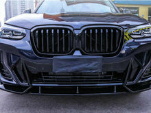 For 2022+ BMW X3 G01 X4 G04 Glossy Black Front Kidney Grille Grill w/o Camera