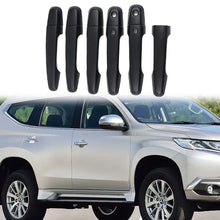 Matte Black Door Handle Cover Trim Protector For Mitsubishi Pajero Sport QE QF 2015-2024