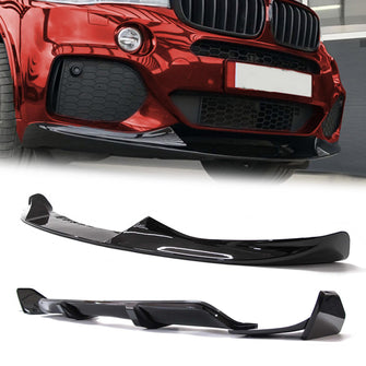 Body Kits for BMW X5 F15 M-Sport Rear Diffuser + Front Lip Splitters Gloss Black