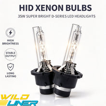 2pcs D4S 35W 6000K Xenon HID Globe Headlight Light Bulbs Direct Replacement