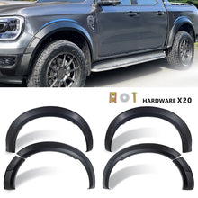 Black Fender Flares Widen 35mm For Ford Ranger Next Gen PY Sport 2022 2023 2024+ Dual Cap