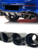 Univesal Dual Twin Black Exhaust Tips 65mm Inlet for BMW Audi Mercedes Models