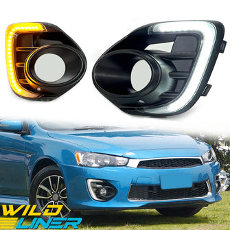 LED DRL Daytime Running Ligth Fog Lamps For Mitsubishi Lancer 2016-2018 dr39