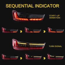 Pair Cherry Red OLED Tail Lights for BMW 3 Series G20 G80 M3 GTS 2019-2022