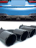 Gloss Black Exhaust Tips Tailpipe for BMW G23 M440i G20 M340i G42 M240i 2020-2025