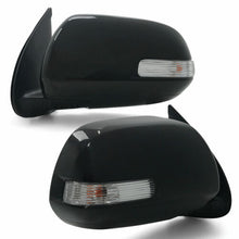 Unpainted Black Door Mirror Covers With Indicator PAIR For Toyota Hilux SR5 2011 - 2014