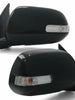 Unpainted Black Door Mirror Covers With Indicator PAIR For Toyota Hilux SR5 2011 - 2014