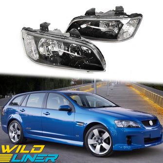 Pair Headlights Head Lamp For Holden Commodore VE 2006-2010