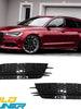 For 2012-2015 Audi A6 Non-sline C7 Black Front Bumper Fog Light Grille Covers