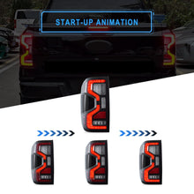 For 2022-2025 Ford Ranger T9 Full LED Rear Lights Clear Len W/Startup Tail Lamps