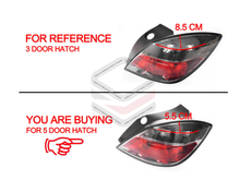 Pair LH+RH Hand Tail Light Clear & Tint For Holden Astra AH Hatch S 5-Door Hatch 2006-2010
