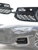 Pair Front Bumper Fog Light Grille Covers Audi A6 C8 S-Line / S6 2019-2024
