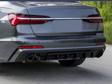 Gloss Black Diffuser + Exhaust Tips for Audi A6 C8 Avant Sport 2019-2023 di161