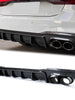 Carbon Fiber Look Rear Diffuser + Black Exhaust tips For Audi A7 4K8 Sedan Sline 2019-2023 di154