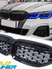 Gloss Black Diamond Front Kidney Grill Grille for 2019-2022 BMW G20 330i M340i