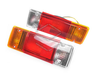 Pair LH+RH Tail Light Lamp (30cm Round) For Toyota Hilux / Landcruiser 1988-On