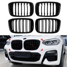 Glossy Black Front Kidney Grille For X3 G01 X4 G02 2018-2021
