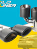 Dual Matte Carbon Exhaust Pipe Tips for Audi A4 A5 A6 A7 Modifications