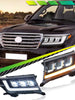 LED Headlights Assembly Sequential Front Lamps for Toyota Land Cruiser 2007-2015