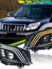 For Toyota Land Cruiser Prado 2010-2013 LED DRL Headlights Turn Front Lamp