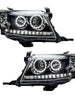 Pair Black HALO Projector Angel Eyes Head Lights For Toyota HILUX N70 2012-2015