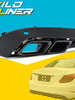 C63 Style Black Rear Diffuser + Exhaust Tips For Mercedes W205 Sedan Non-AMG 2015-2021