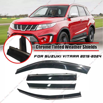Chrome Tinted Weather Shields for Suzuki Vitara 2015-Onwards Weathershields