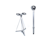 Adjustable Hiking Poles Foldable Trekking Poles Metal Crutches with Seat for Hiking Travelling Walking